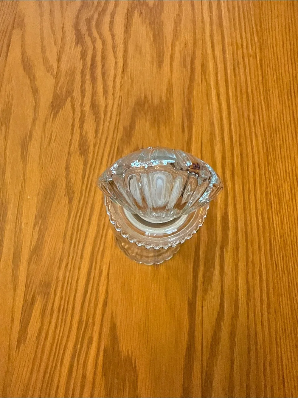 Vintage Clear Glass Avon Bottle/Bud Vase with Etched Fish Motif